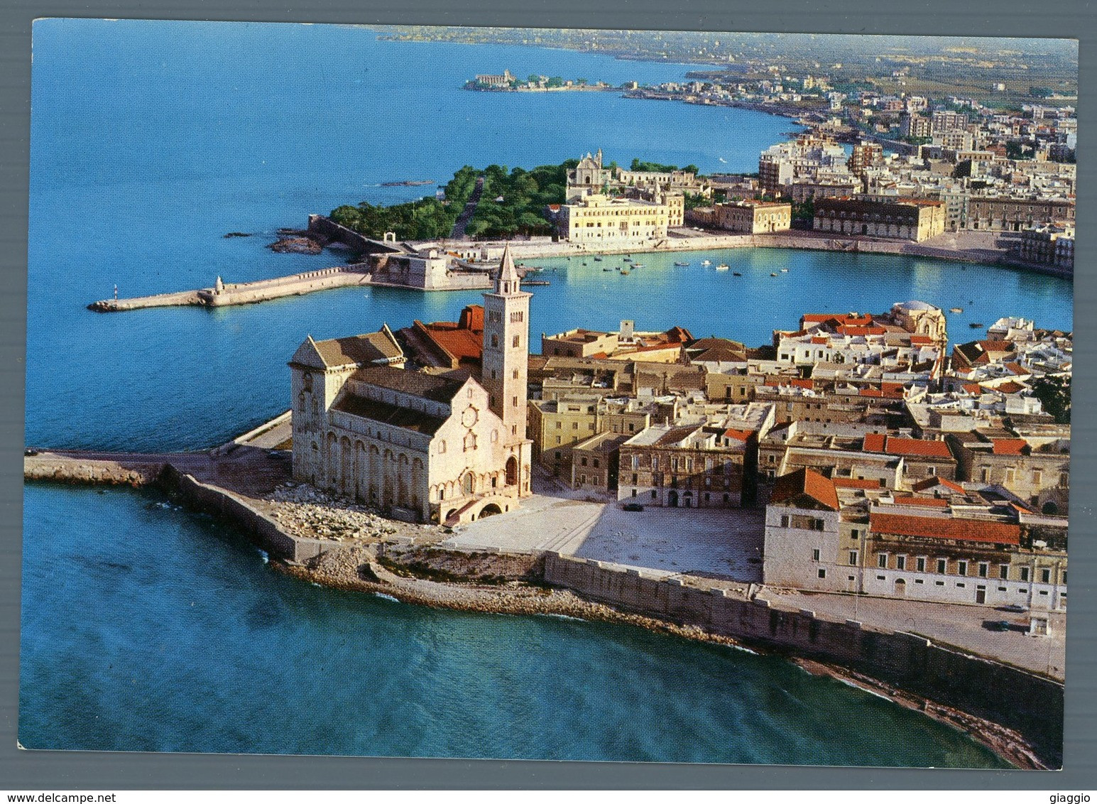 °°° Cartolina - Trani Il Porto E La Cattedrale Veduta Aerea Nuova °°° - Trani