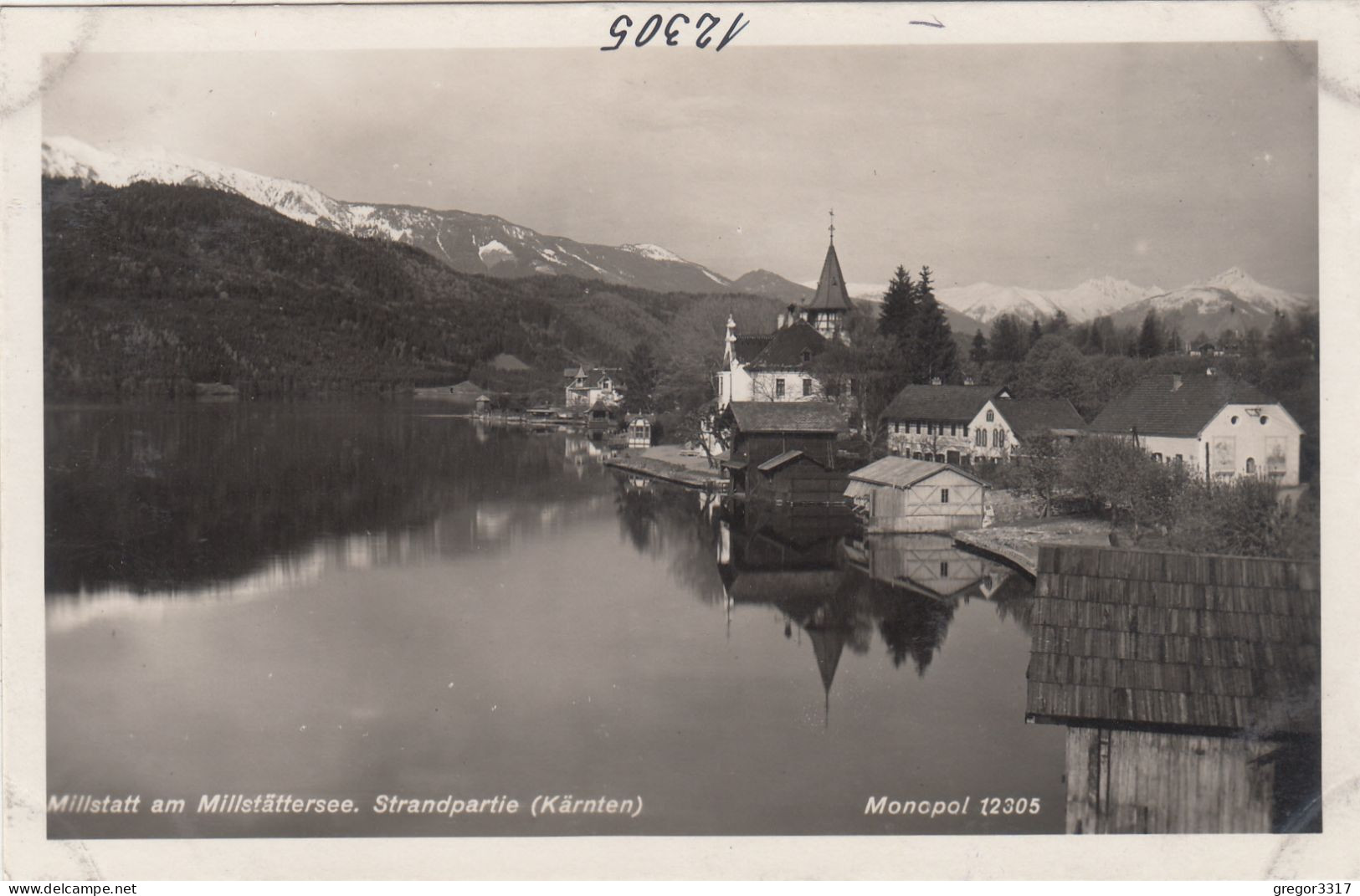 D8513) MILLSTATT Am Millstättersee - Strandpartie - Kärnten - Häuser Kirche ALTE FOTO AK - Millstatt