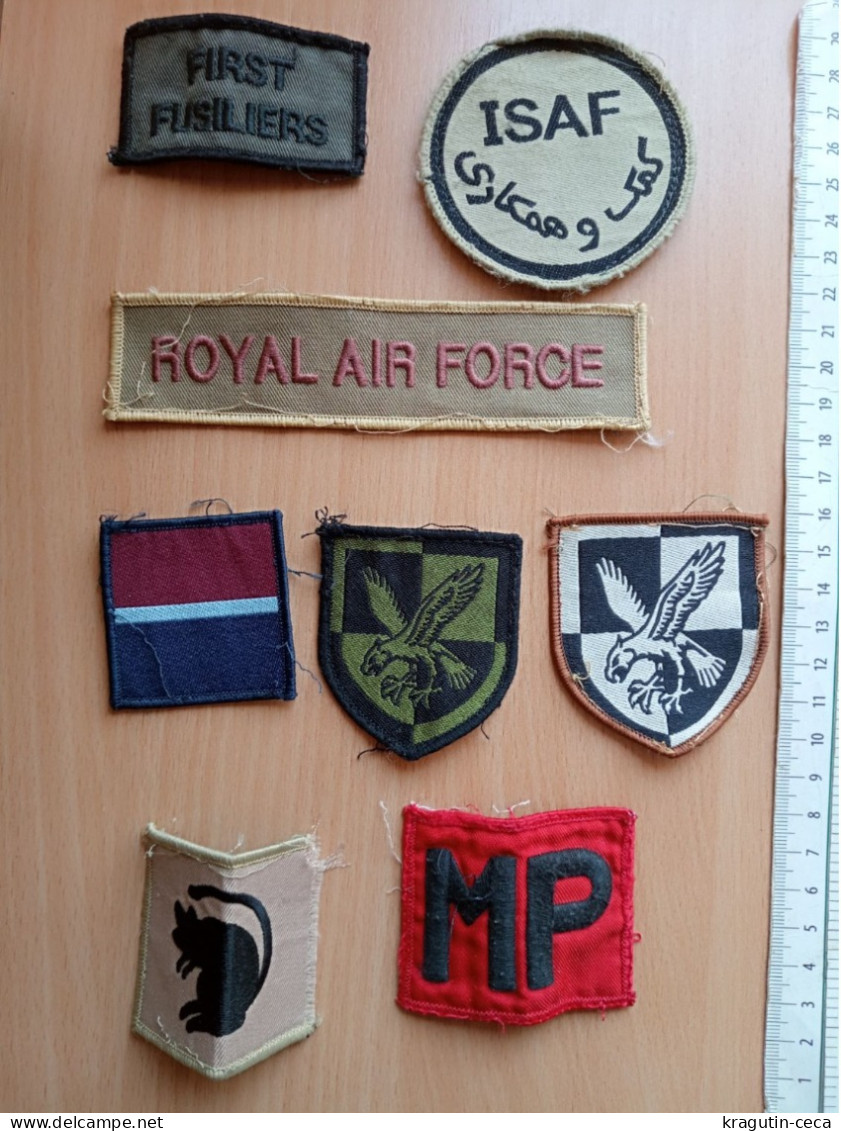 ROYAL AIR FORCE UNITED KINGDOM BRITISH ARMY LOT EMBLEM ISAF Patch Military Royal Regiment Of Fusiliers EMBLÈME - Ecussons Tissu