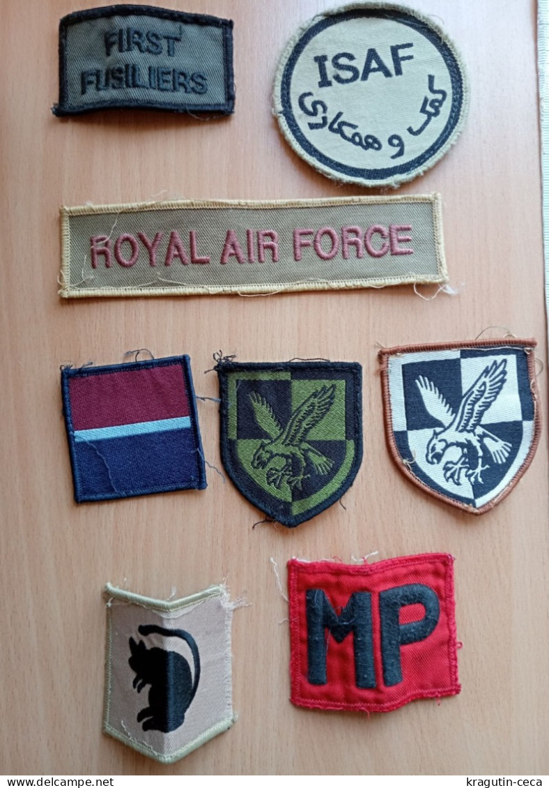 ROYAL AIR FORCE UNITED KINGDOM BRITISH ARMY LOT EMBLEM ISAF Patch Military Royal Regiment Of Fusiliers EMBLÈME - Ecussons Tissu
