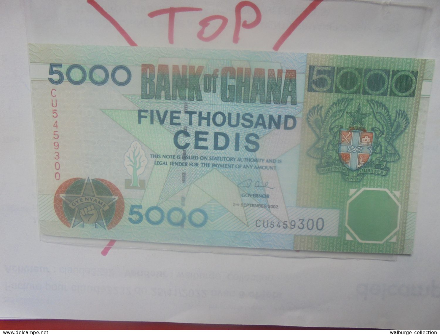 GHANA 5000 CEDIS 2002 Neuf (B.31) - Ghana