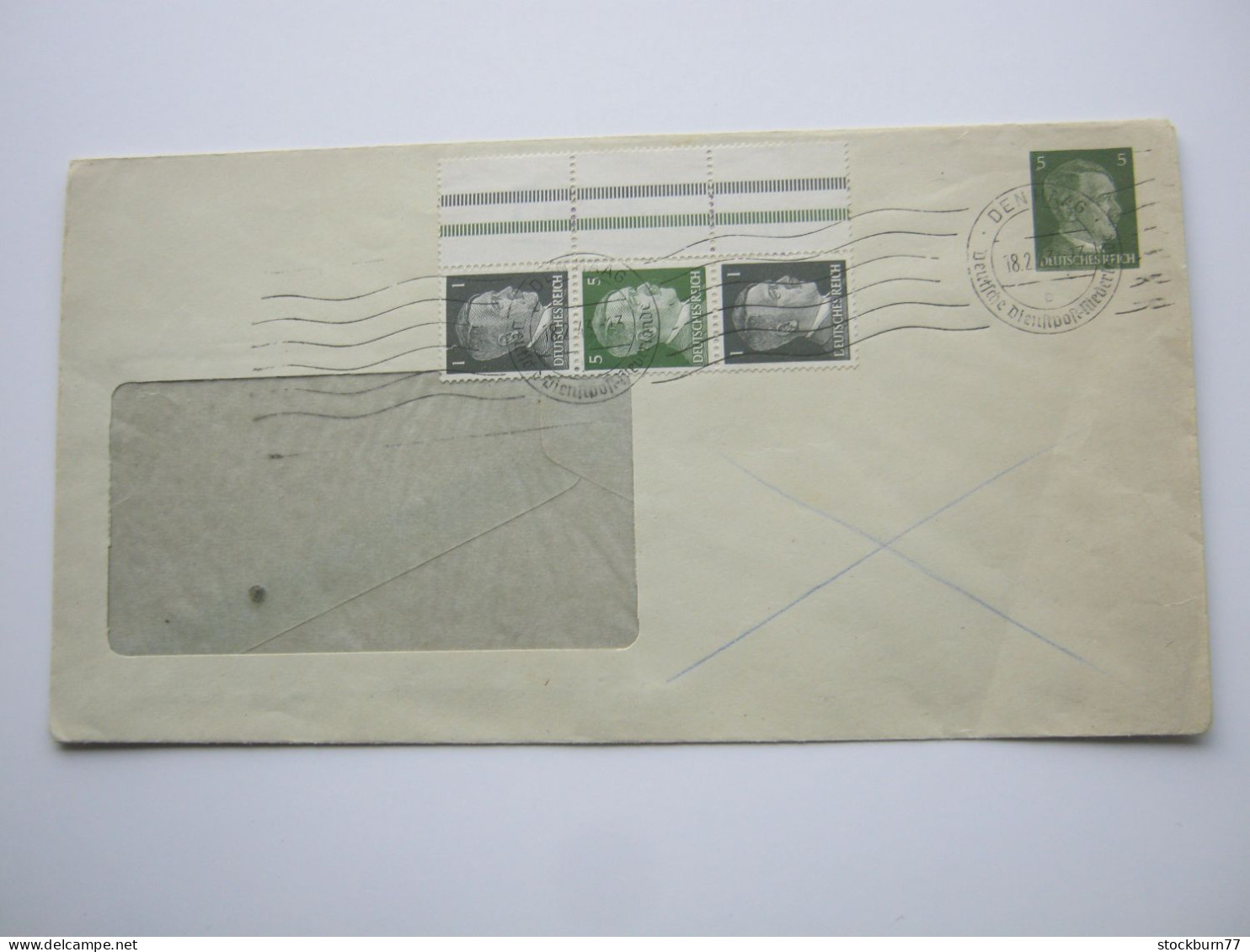 1943 , 5 Pfg. Privazganzsache Mit Zusatzfrankatur Aus DEN HAAG - Entiers Postaux Privés