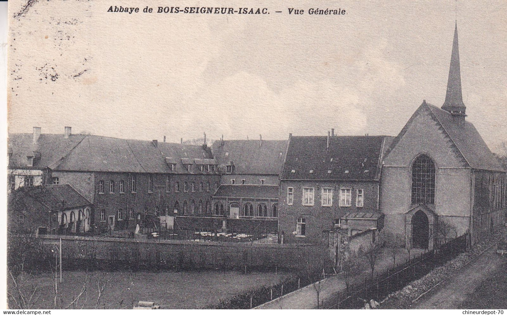 Carte Abbaye De Bois Seigneur Isaac Vue Générale , Timbre Armoiries Belge Avec Relais étoiles 1912 - Braine-l'Alleud