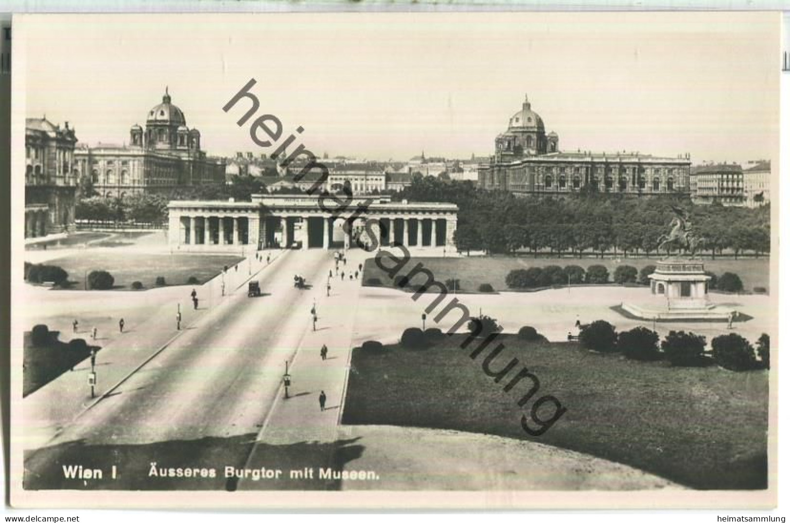 Wien - Äusseres Burgtor Mit Museen - Foto-Ansichtskarte - Verlag P. Ledermann Wien 1926 - Museos