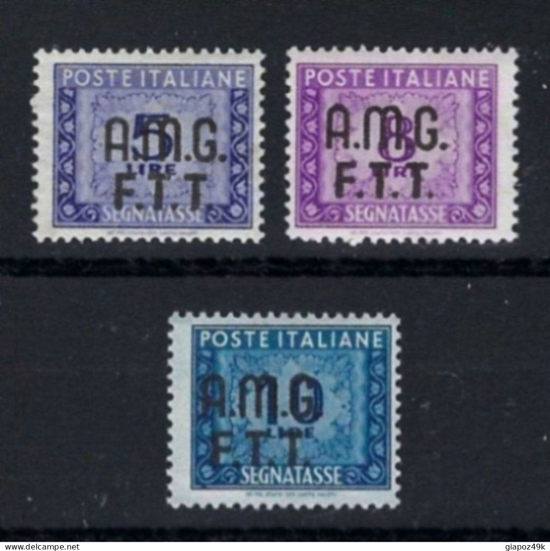 ● ITALIA  TRIESTE  1947 /49 ֍ SEGNATASSE ֍ N. 9, 11, 12 Nuovi * ● Fil. Ruota ● Cat. 500 € ● Lotto N. 1898 ● - Exprespost