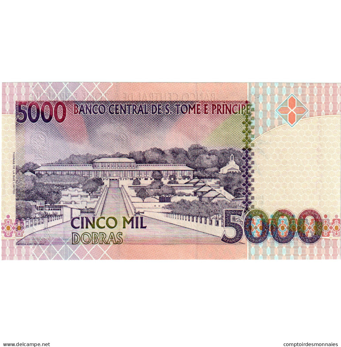 Billet, Sao Tomé-et-Principe, 5000 Dobras, 1996, 1996-10-22, KM:65b, NEUF - San Tomé E Principe