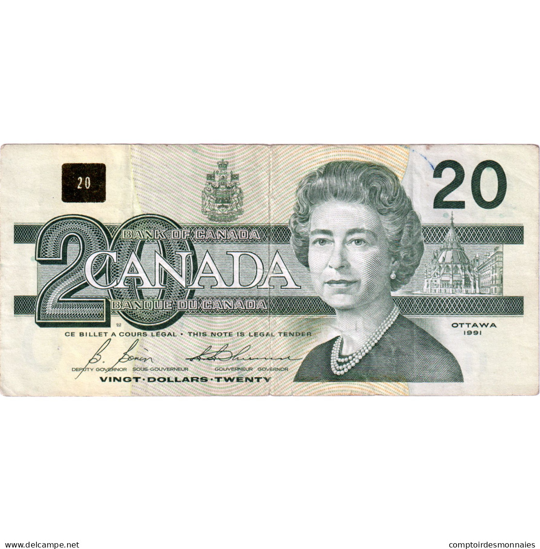 Billet, Canada, 20 Dollars, 1991, KM:97b, TTB - Canada