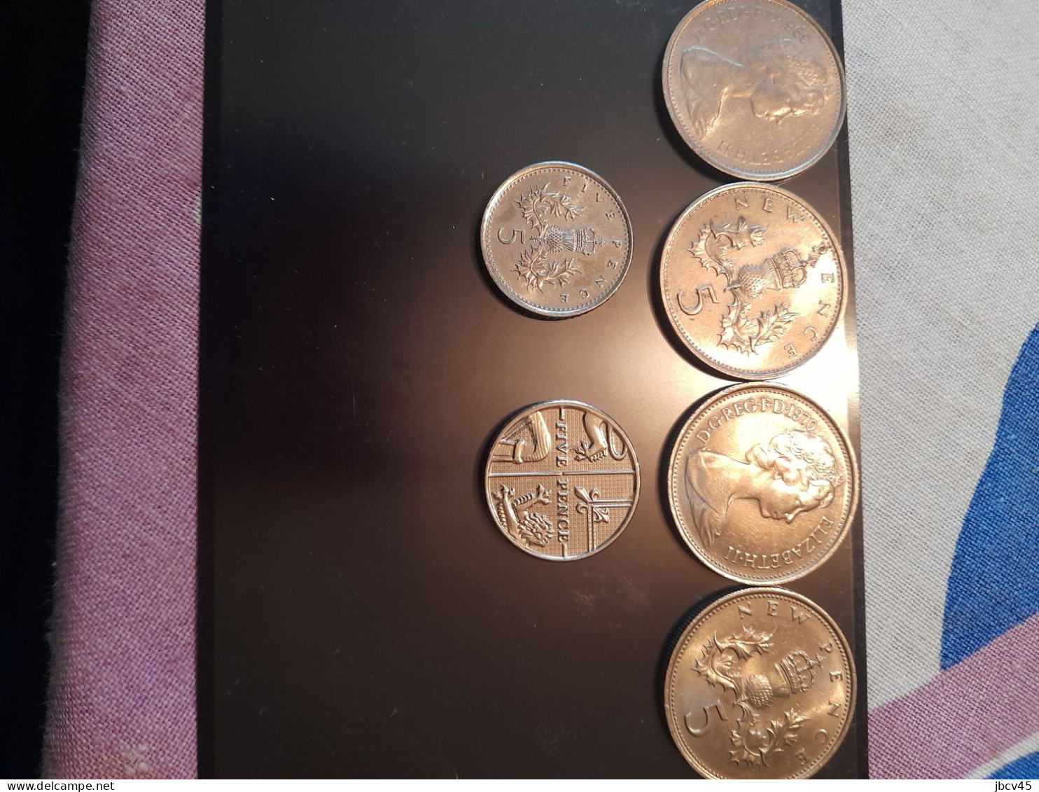 Lot De 6 Pieces De 1 New Pence Et 1 Pence De 1969 A 2014 - 5 Pence & 5 New Pence