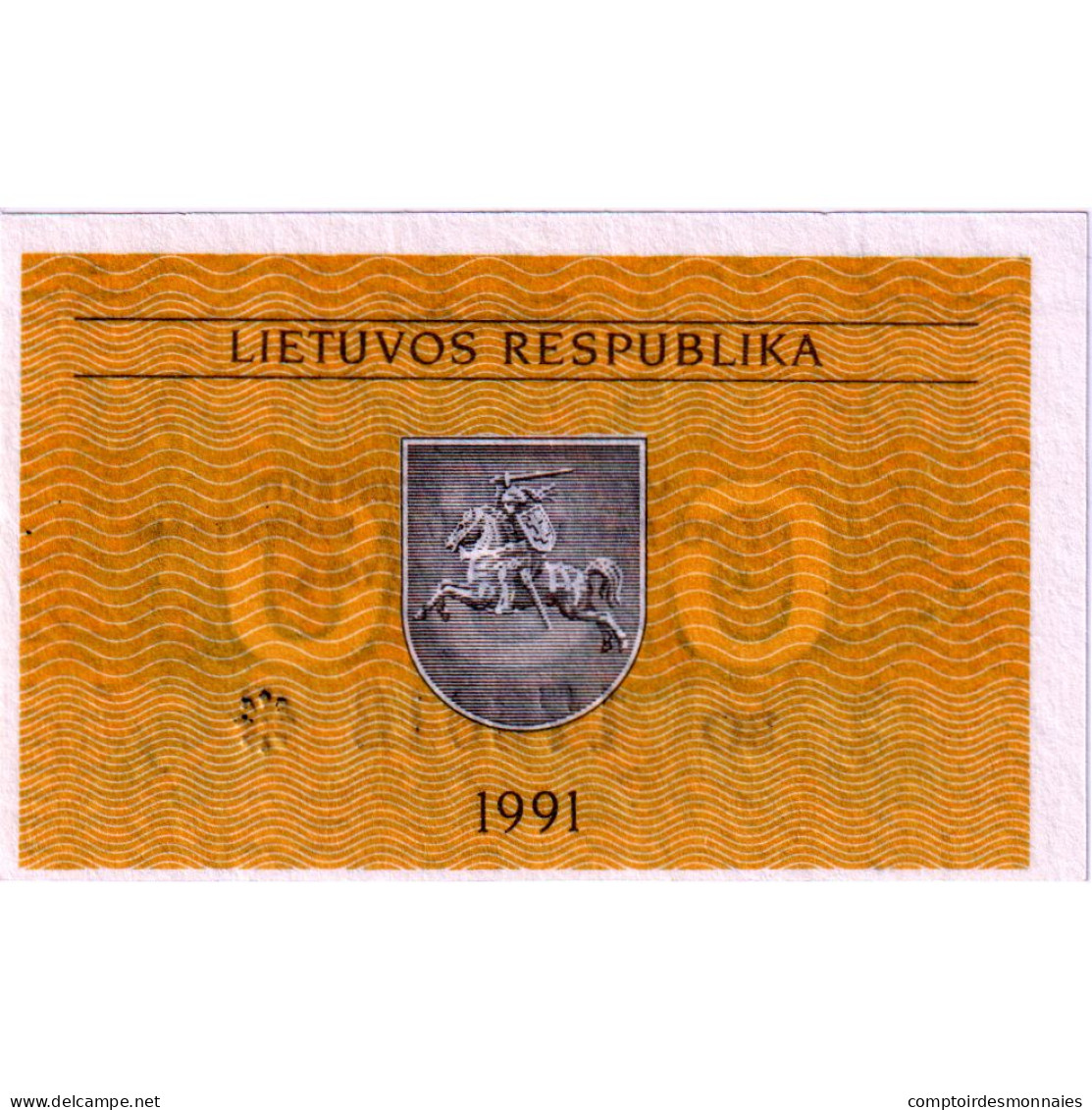 Billet, Lituanie, 0.50 Talonas, 1991, KM:31b, NEUF - Latvia