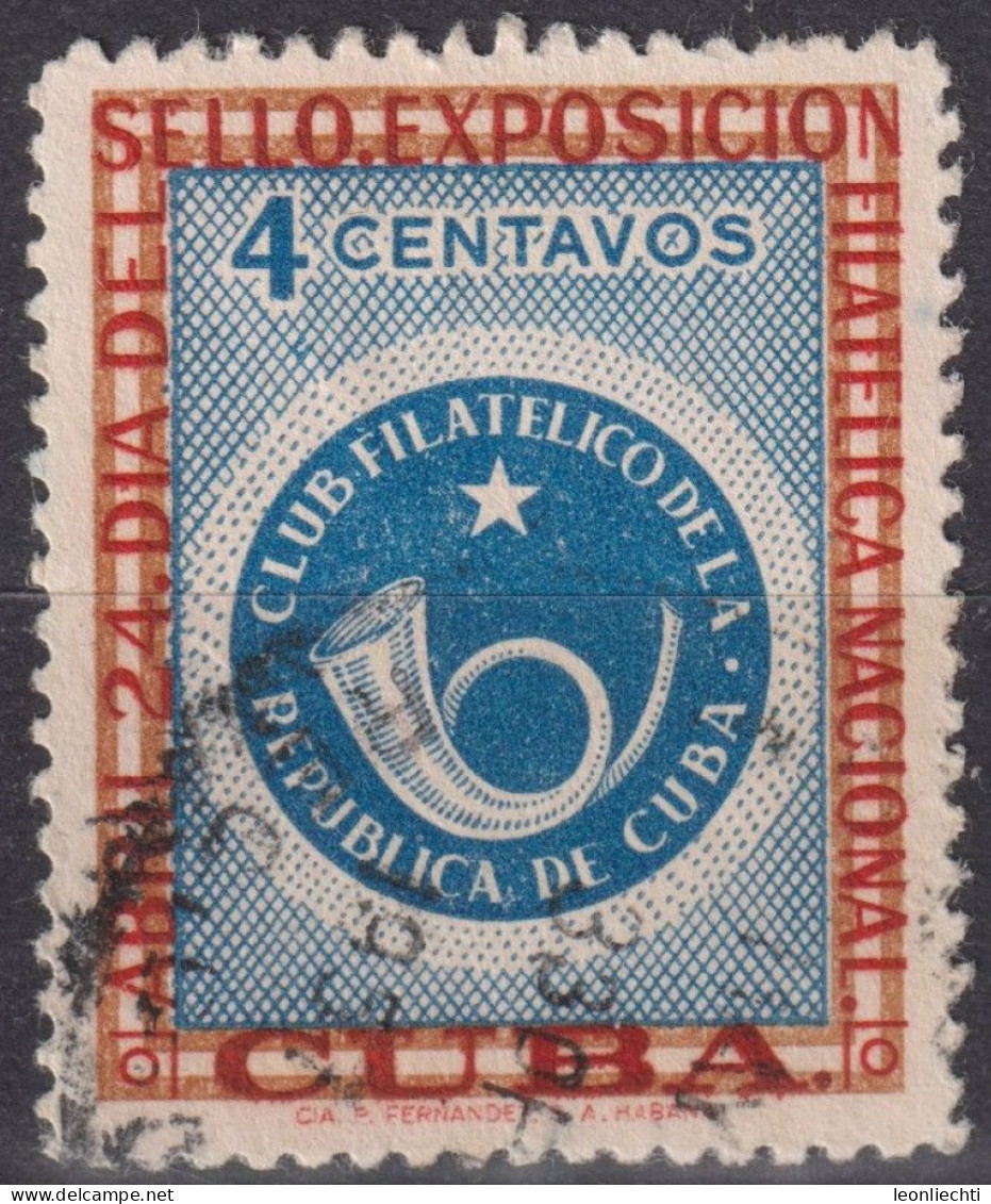 1957 Kuba - Rep. ° Mi:CU 528, Sn:CU 570, Yt:CU 455, Tag Der Briefmarke Und Nationale Briefmarkenausstellung - Gebraucht
