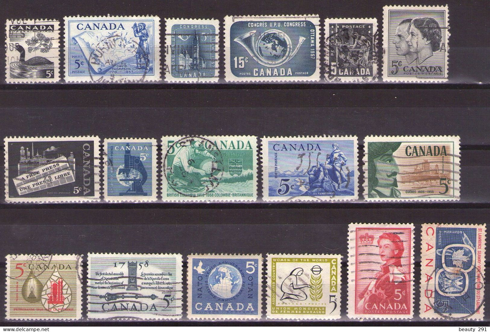 Canada 1957-1959 - ELIZABETH II - LOT - USED - Usati