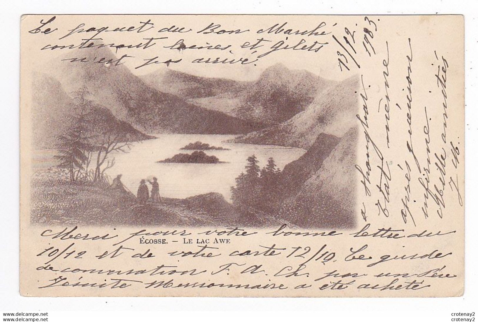 Royaume Uni Ecosse Aryllshire Le Lac AWE En 1903 VOIR DOS Non Séparé - Argyllshire