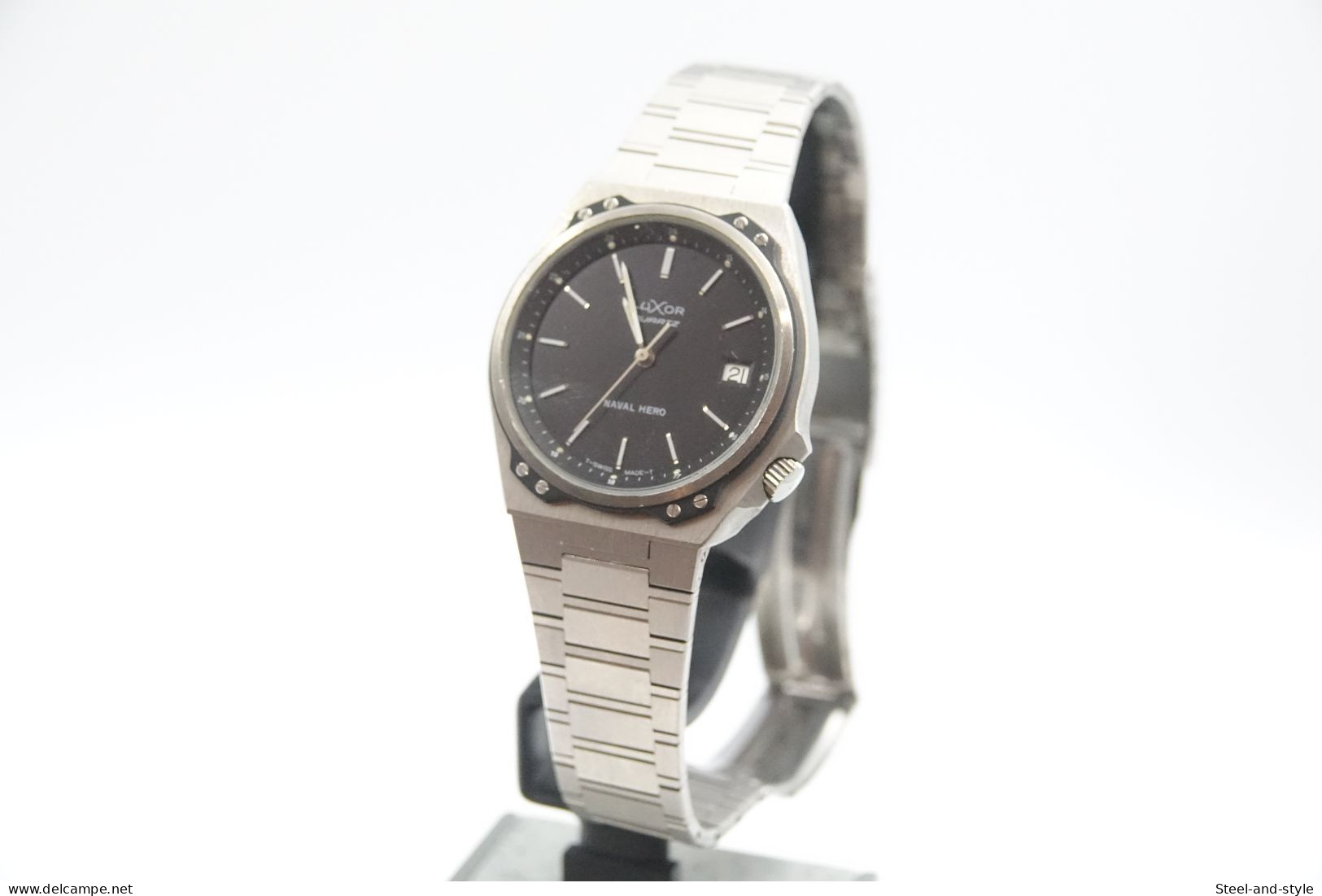 Watches : LUXOR NAVAL HERO QUARTZ Ref. 15369 - Original - Running - Excelent - Horloge: Luxe