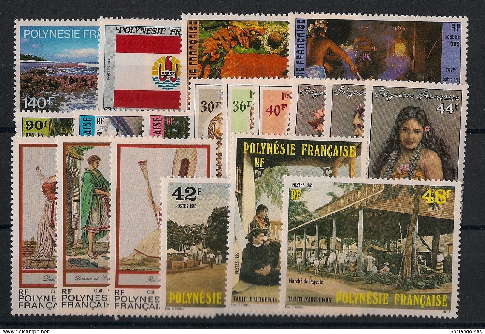 POLYNESIE - Année Complète 1985 - Du N°YT. 227 Au N°245 - Neuf Luxe ** / MNH / Postfrisch - Años Completos