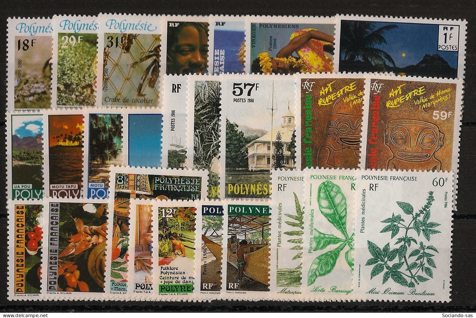 POLYNESIE - Année Complète 1986 - Du N°YT. 246 Au N°271 - Neuf Luxe ** / MNH / Postfrisch - Full Years