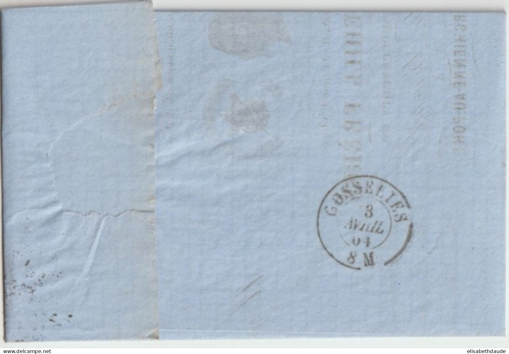 1864 - BELGIQUE - LETTRE De MARCHIENNE-AU-PONT => GOSSELIES - 1849-1865 Médaillons (Autres)