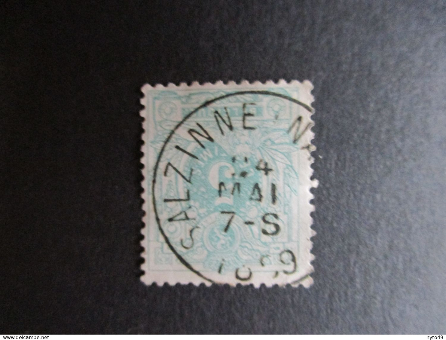 Nr 45 - Centrale Stempel "Salzinne Namur" - Coba + 8 - 1869-1888 León Acostado