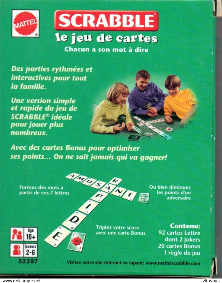 Jeu De Cartes SCRABBLE Petit Format - Autres & Non Classés