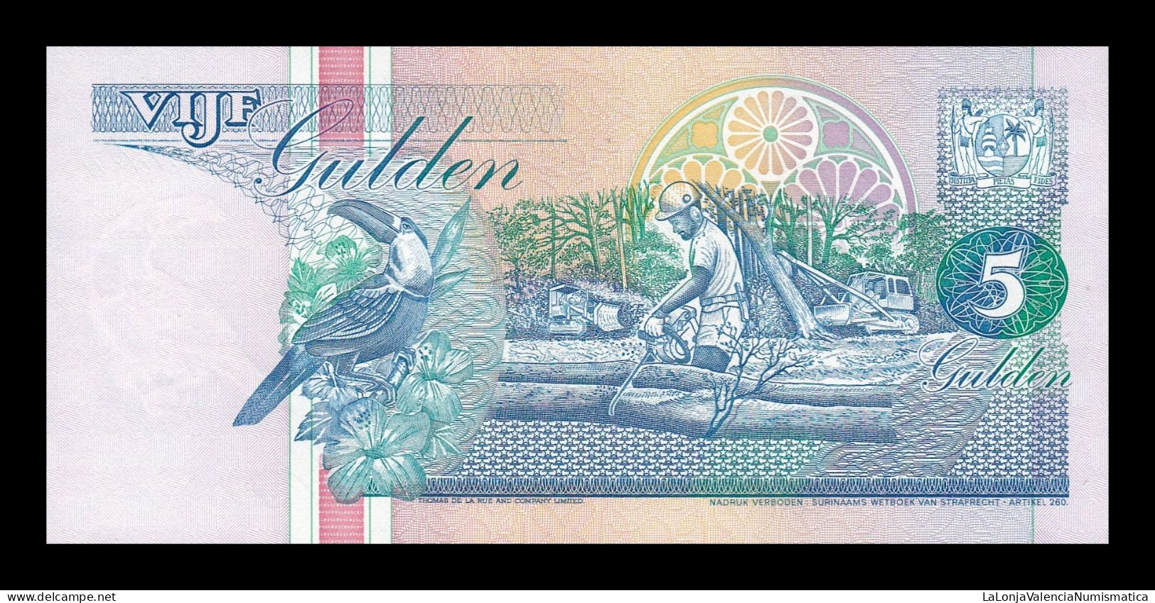 Surinam Suriname 5 Gulden 1998 Pick 136b Sc Unc - Suriname