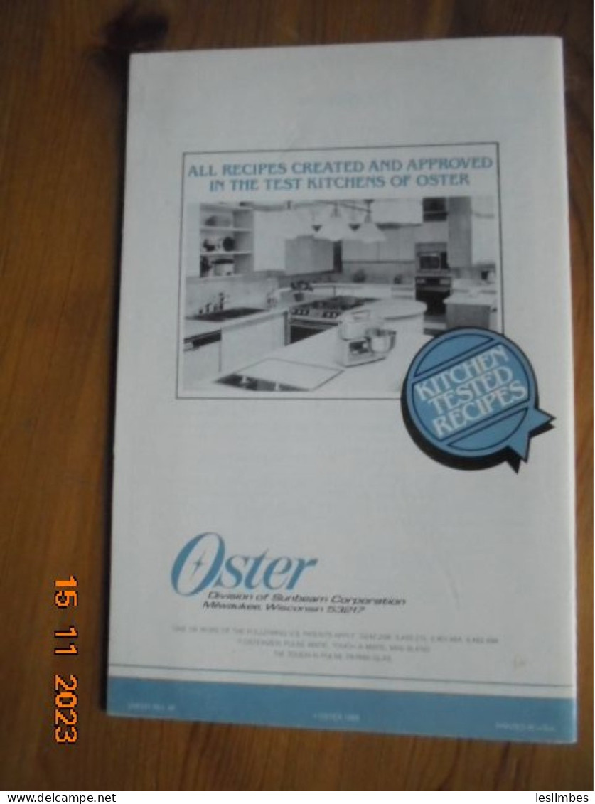 OSTERIZER LIQUEFIER-BLENDER Recipes/Instructions  - Oster Division Of Sunbeam Corporation - Americana