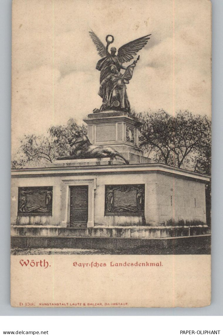 F 67360 WÖRTH / WOERTH, Bayerisches Landesdenkmal, Ca. 1905 - Wörth