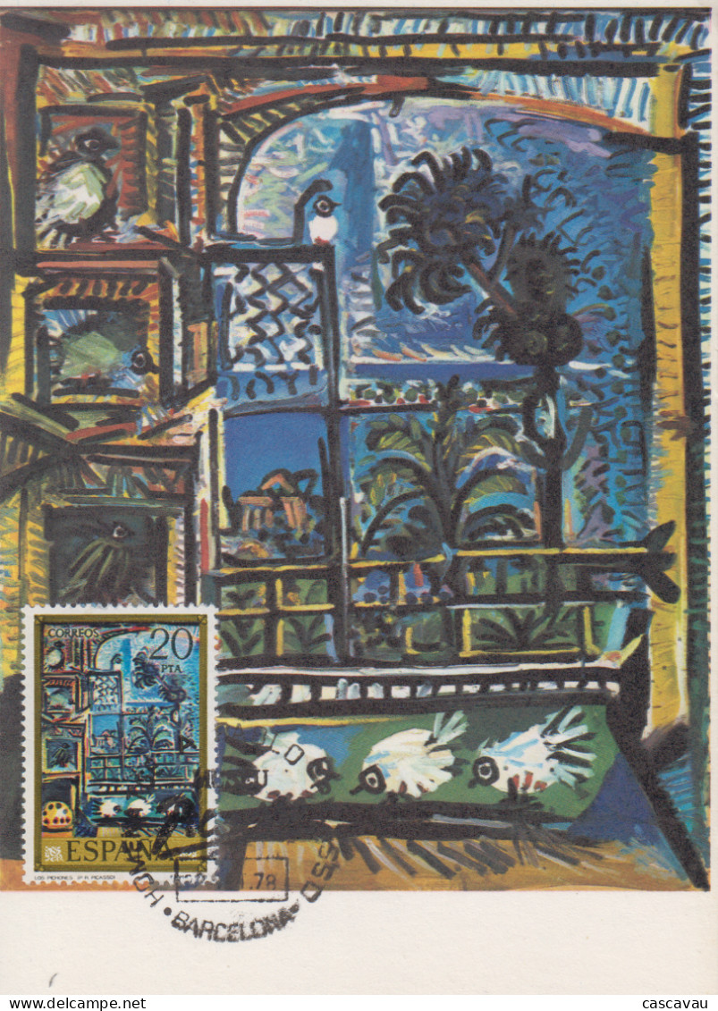 Carte  Maximum   1er    Jour    ESPAGNE    Oeuvre  De   PICASSO     1978 - Picasso
