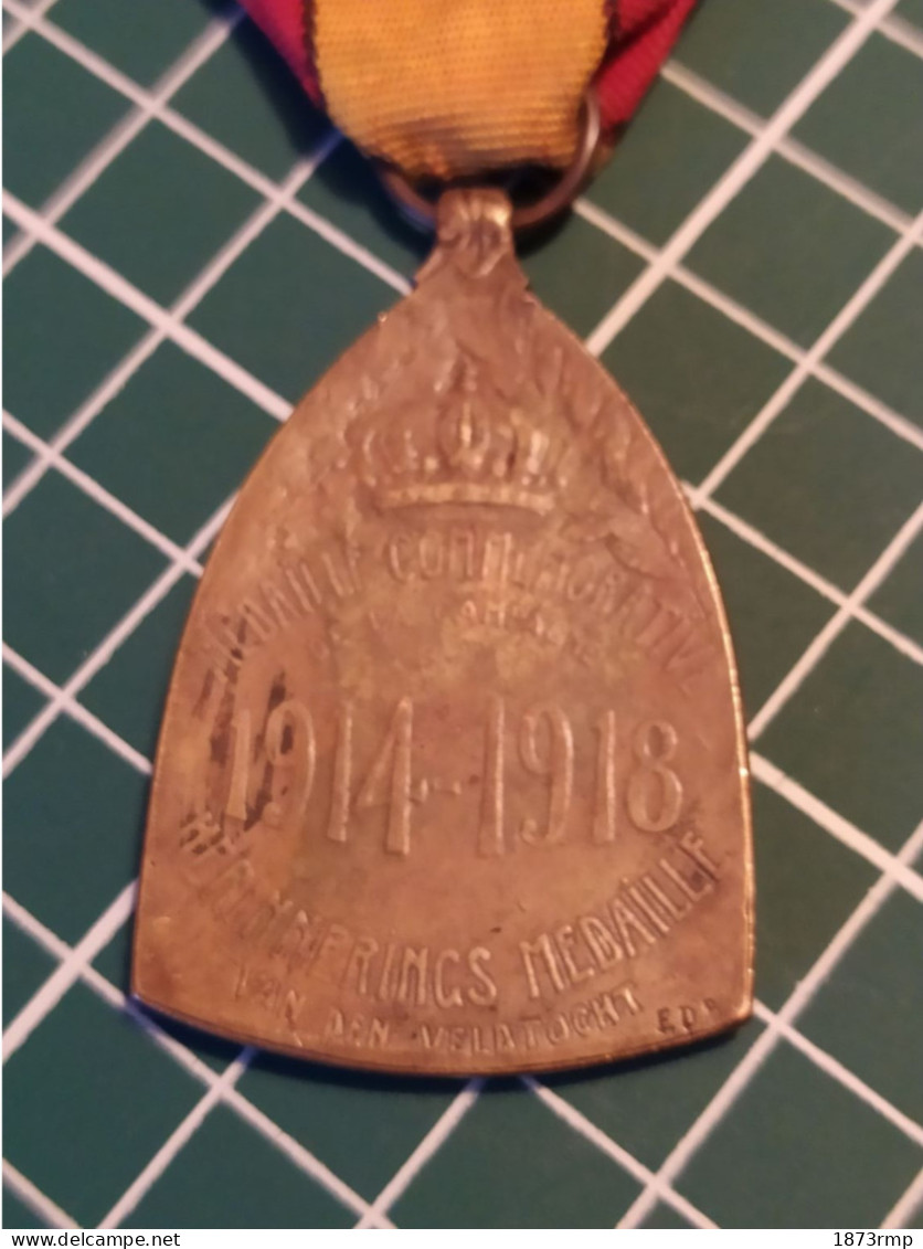 MEDAILLE COMMEMORATIVE DE LA GUERRE DE 14/18, BELGIQUE WW1 - Belgium