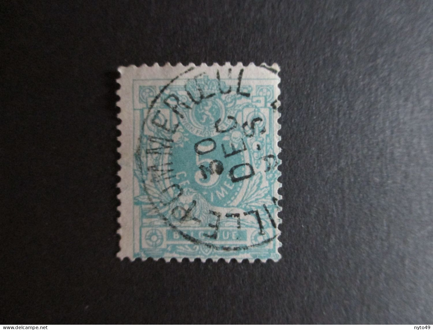 Nr 45 - Centrale Stempel "Ville-Pommeroeul" - Coba + 4 - 1869-1888 Liggende Leeuw