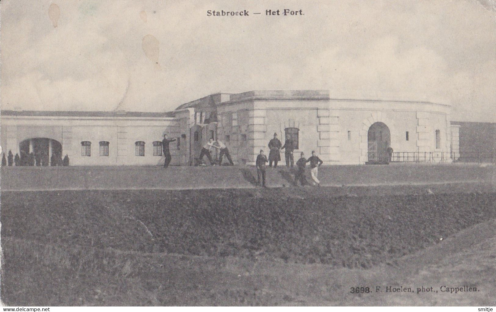 STABROEK 1915 FELDPOST - HET FORT MET MILITAIREN KLEINE ANIMATIE - HOELEN KAPELLEN 3698 - LANDSTURM BATAILLON MANNHEIM - Stabroek