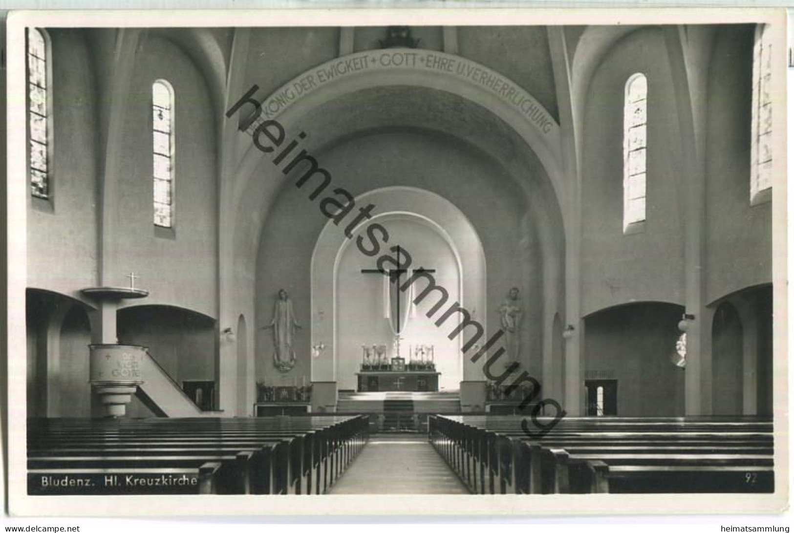 Bludenz - Heilig Kreuzkirche - Foto-Ansichtskarte - Verlag G. Heinzle 's Erben Bludenz-Zürs - Bludenz
