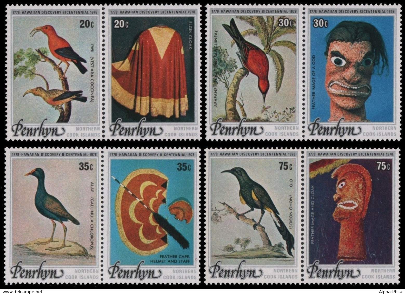 Penrhyn 1978 - Mi-Nr. 98-105 ** - MNH - Vögel / Birds - Oceania (Other)