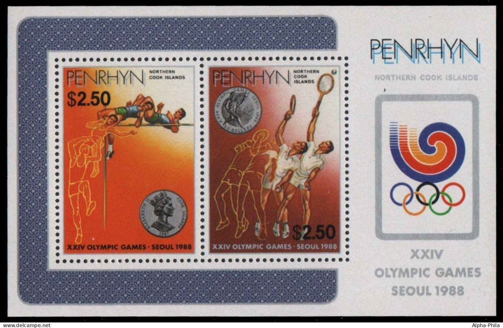 Penrhyn 1988 - Mi-Nr. Block 80 ** - MNH - Olympia Seoul - Oceania (Other)