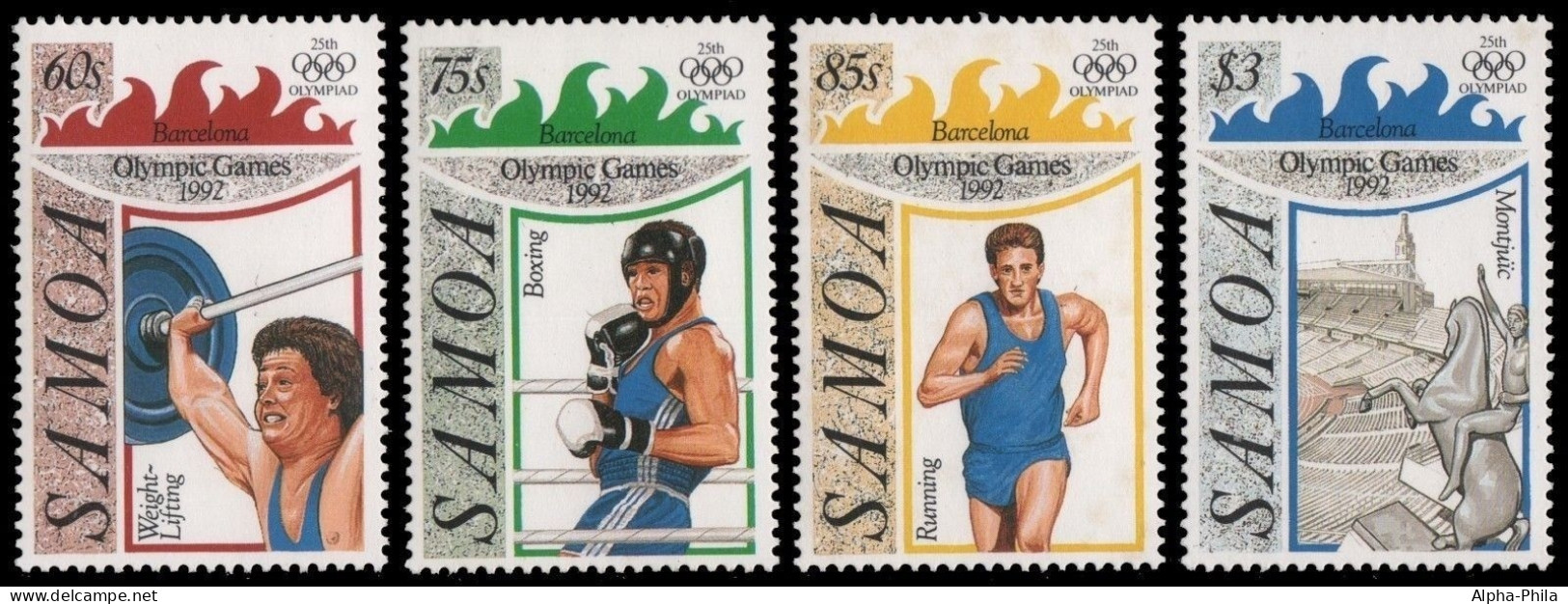 Samoa 1992 - Mi-Nr. 738-741 ** - MNH - Olympia Barcelona - Samoa Américaine
