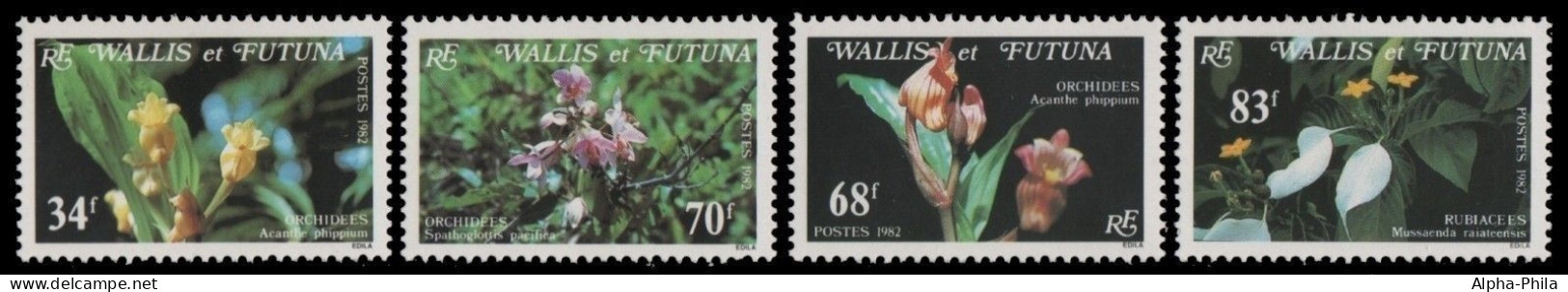 Wallis & Futuna 1982 - Mi-Nr. 416-419 ** - MNH - Blumen / Flowers - Sonstige - Ozeanien