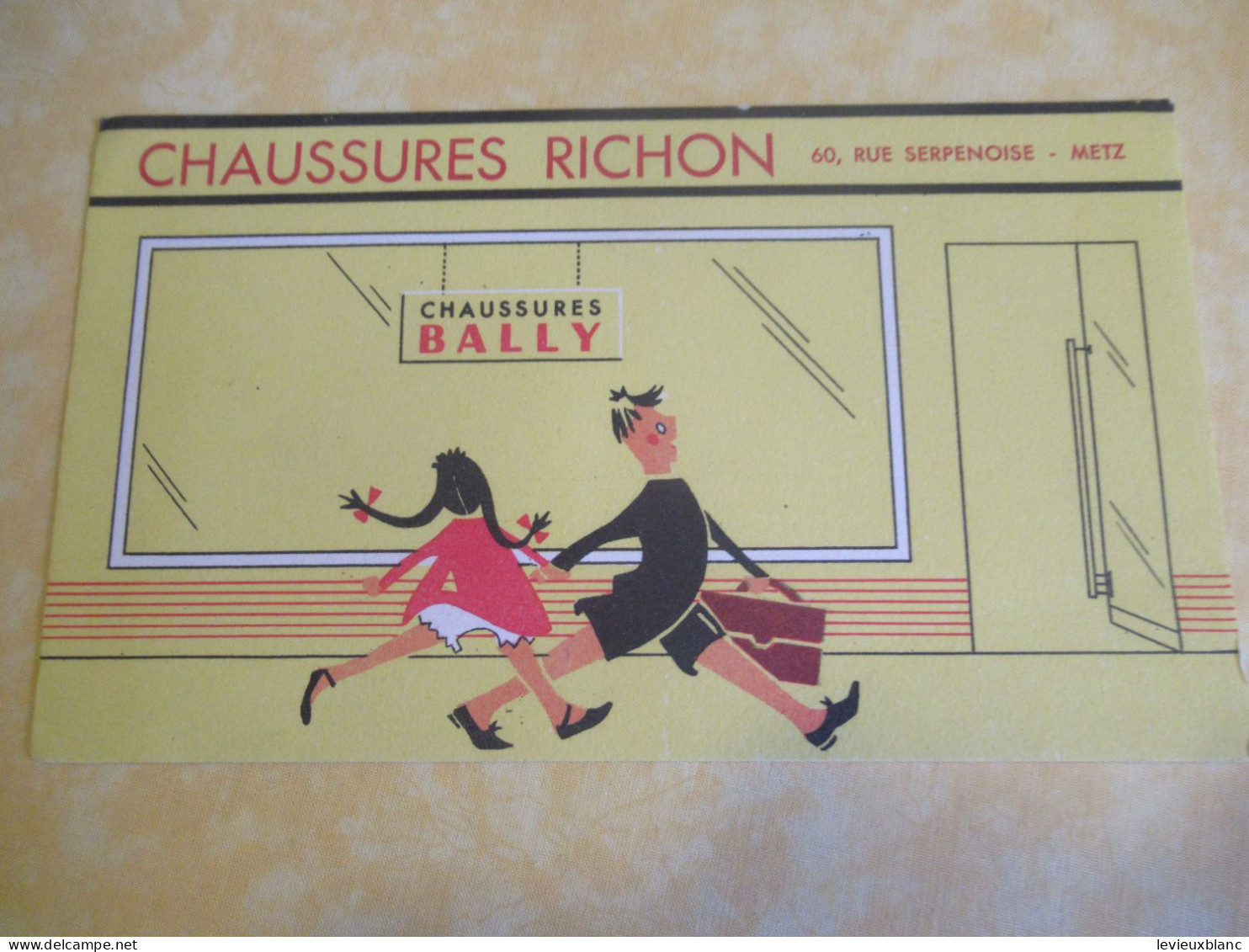 Chaussures BALLY/ Chaussures RICHON/ METZ/Enfants Allant à L'Ecole//Vers 1950-1960         BUV677 - Zapatos