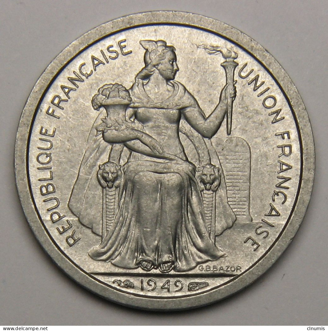 Océanie Française, 1 Franc Union Française, 1949 - Frans-Polynesië