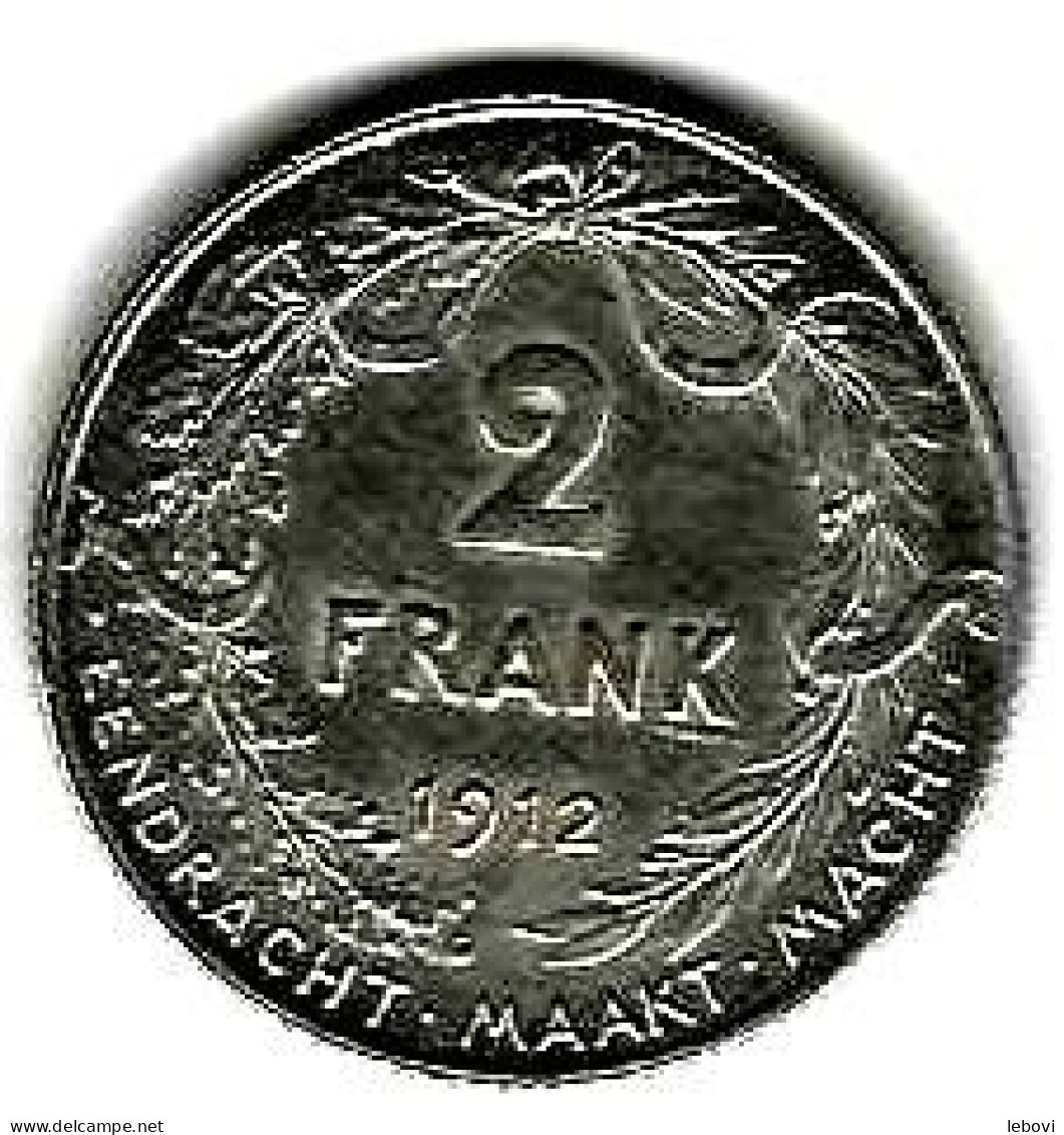 Belgique – Albert I – 2 Francs 1912 Fl Argent - 2 Francs