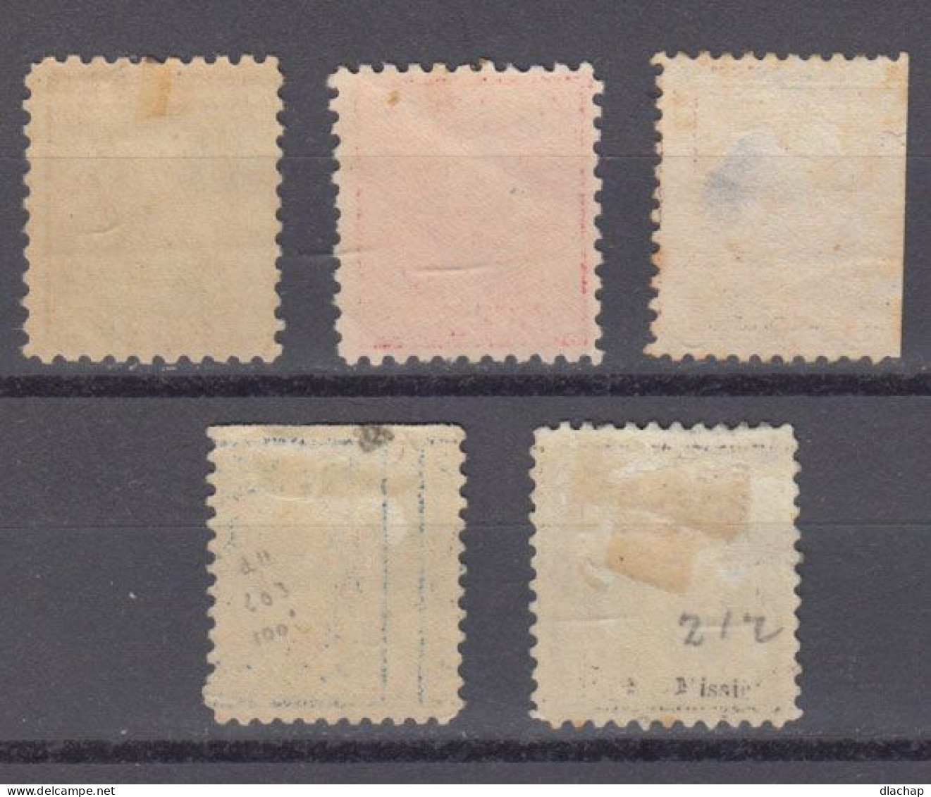 Etats Unis 1916 Yvert 199B *, 200B*, 201B , 203B*, 212A*. 201B : Neuf Sans Gomme Ou Faiblement Oblitere. - Unused Stamps