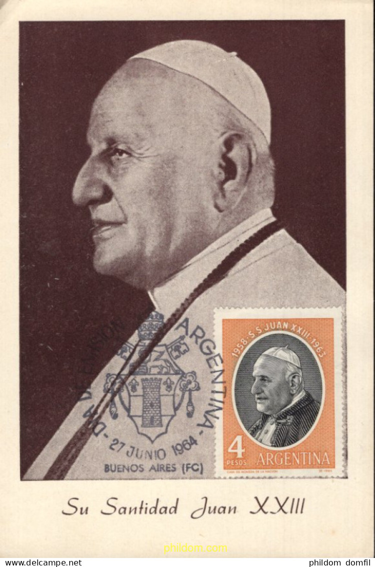 716992 MNH ARGENTINA 1964 RECUERDO DEL PAPA JUAN XXIII - Unused Stamps