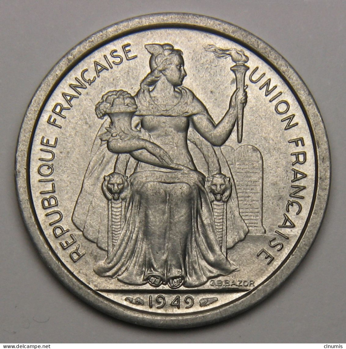 Océanie Française, 2 Francs Union Française, 1949 - French Polynesia