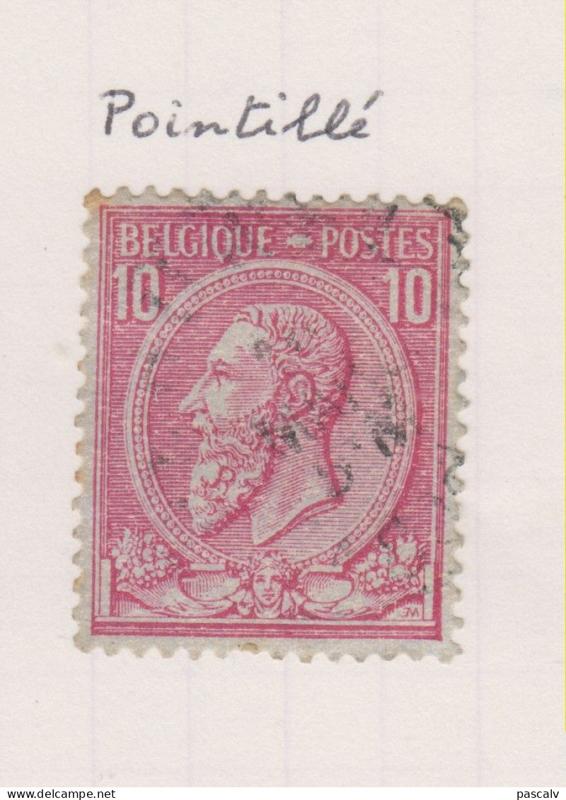 COB 46 Oblitéré Variété Fond En Pointillé - 1849-1900