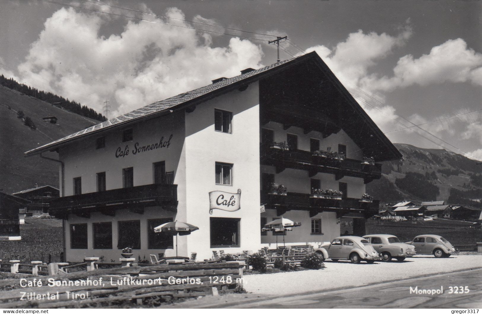 D8572) GERLOS - Cafe Sonnenhof Mit Alten AUTO Details - Tirol - FOTO AK - Gerlos