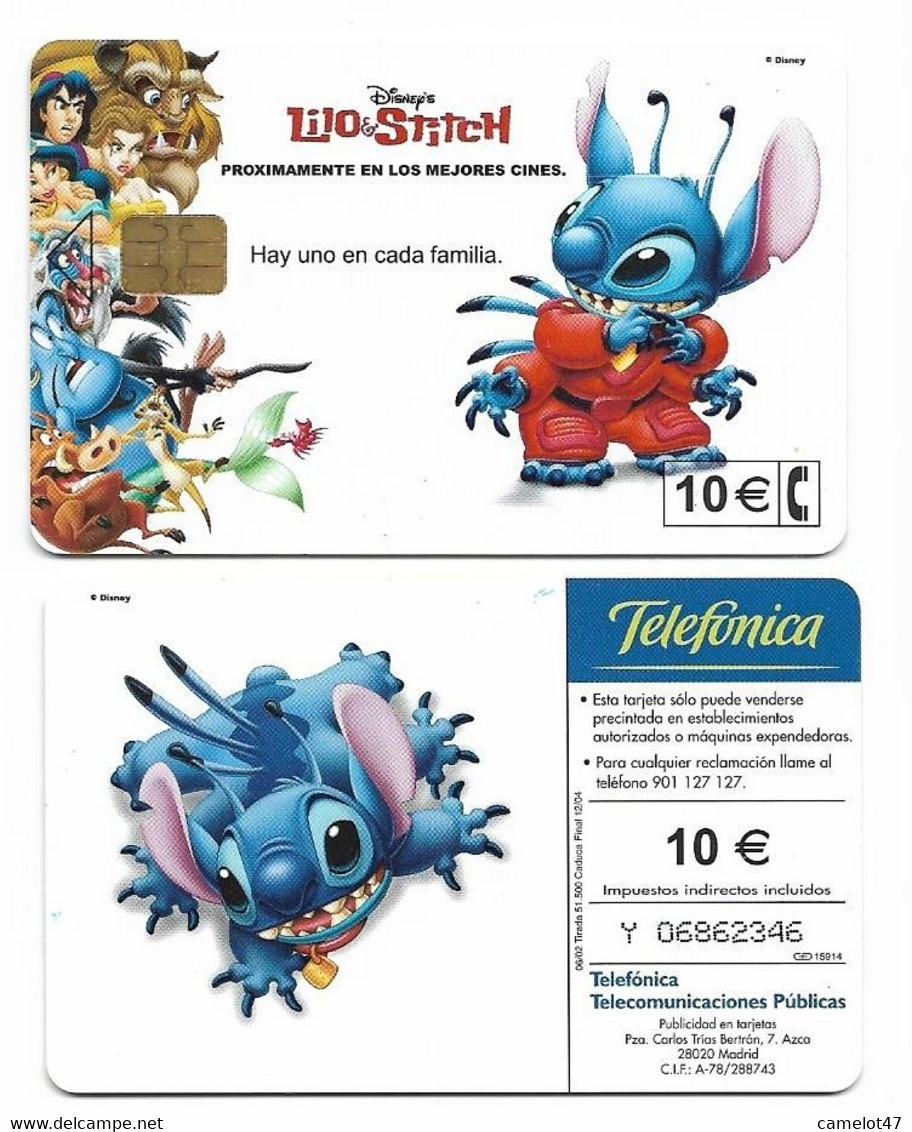 Spain Disney's Lilo & Stitch, Chip Phone Card, No Value # Lilo-3 - Disney