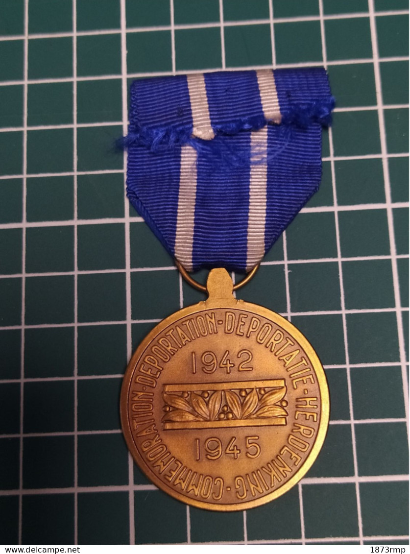 MEDAILLE COMMEMORATIVE DE LA DEPORTATION 1942/1945, BELGIQUE WW2 - Belgique