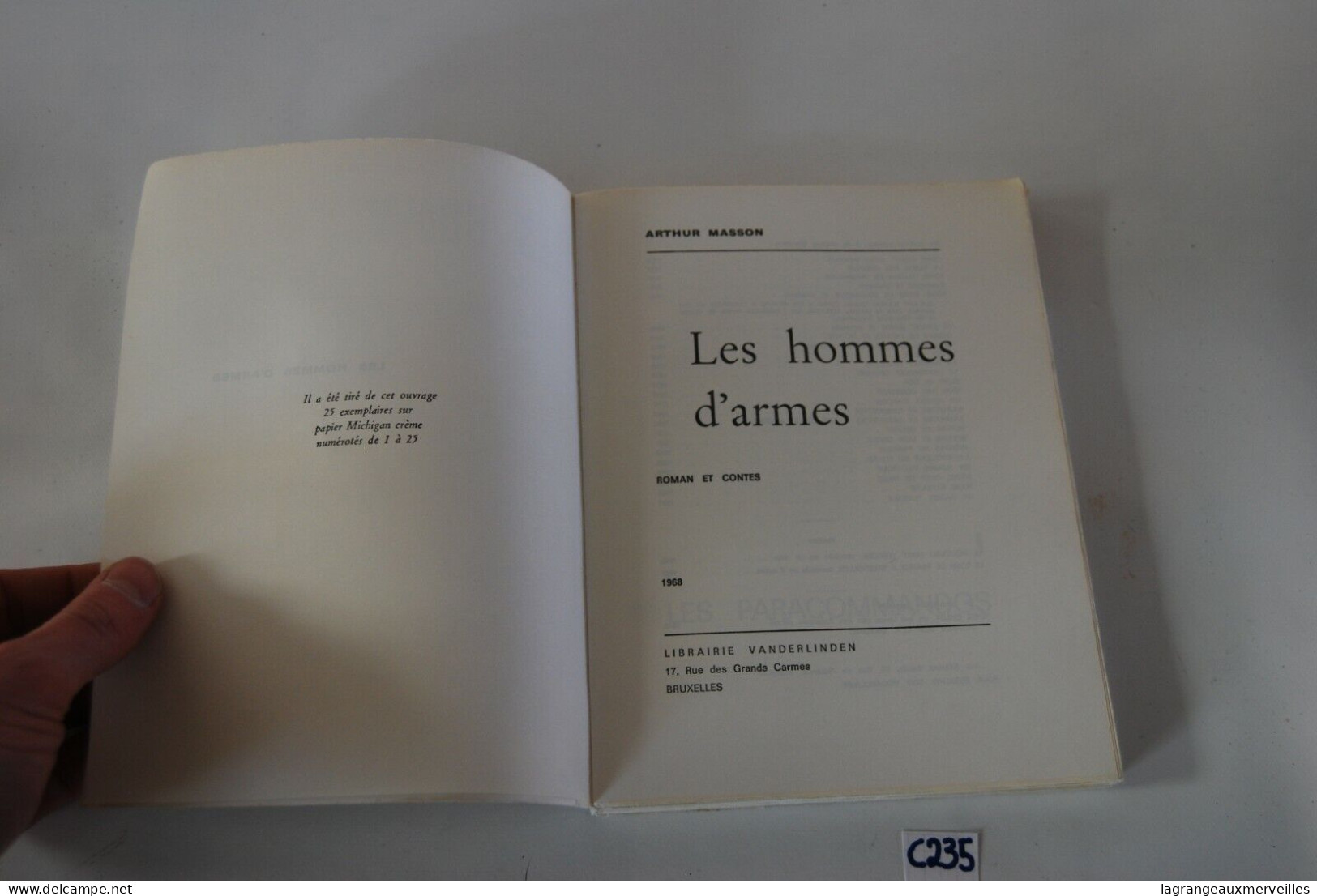 C235 Ancien Roman - Les Hommes D'armes - Arthur Masson - Belgische Autoren