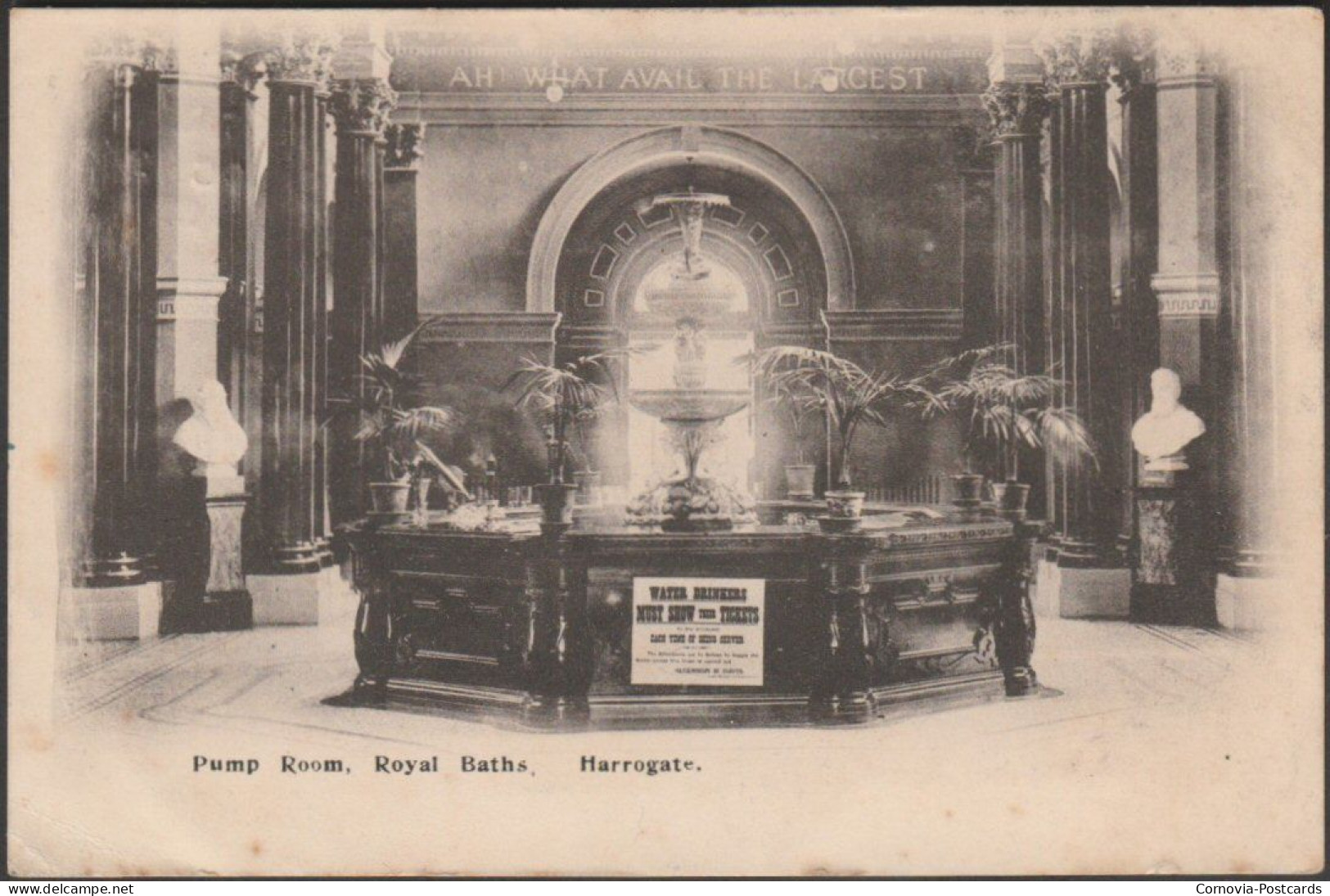 Pump Room, Royal Baths, Harrogate, 1903 - Boots Postcard - Harrogate