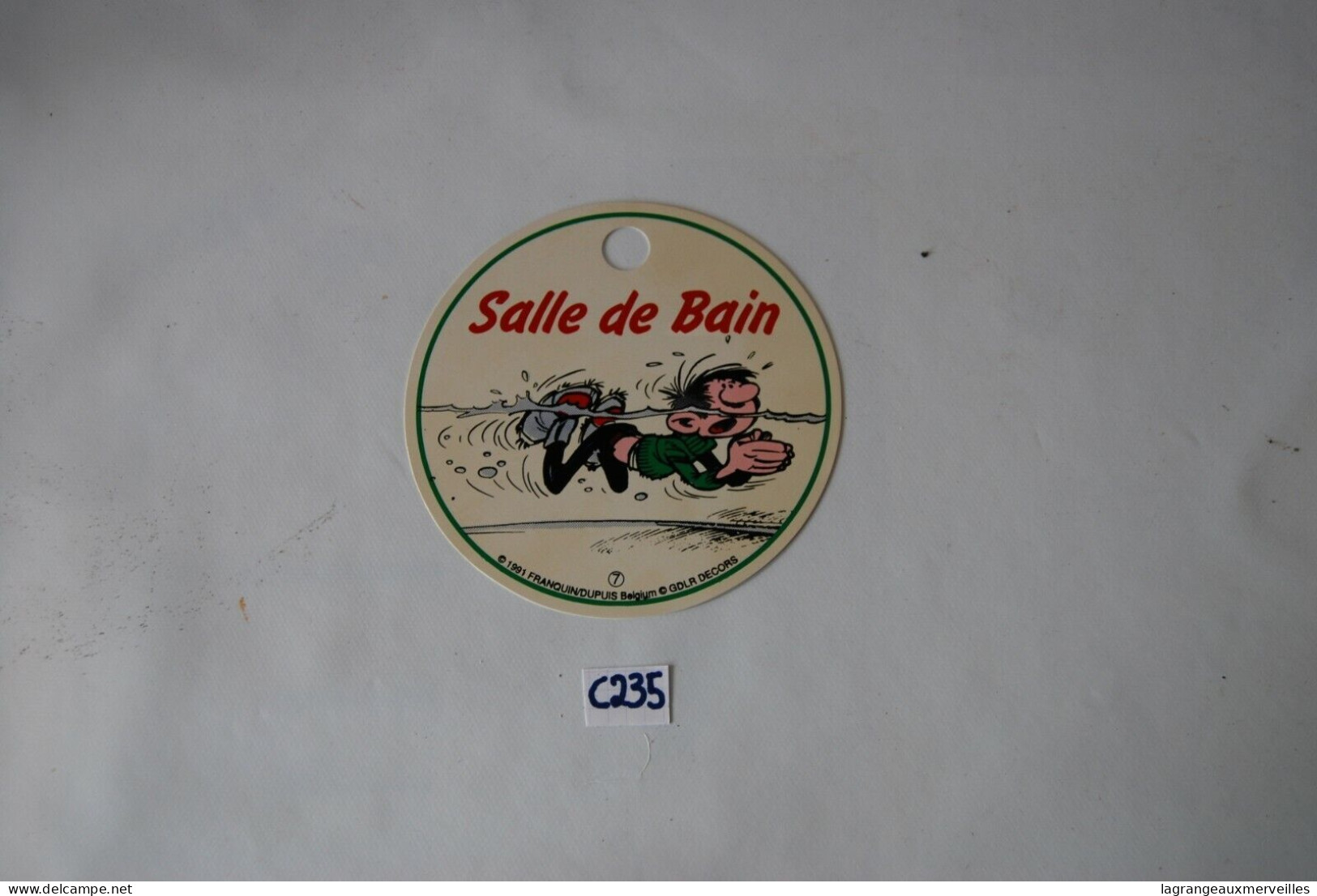 C235 Objet Publicitaire - Gaston Lagaffe - Salle De Bain - 1991 - Andere & Zonder Classificatie