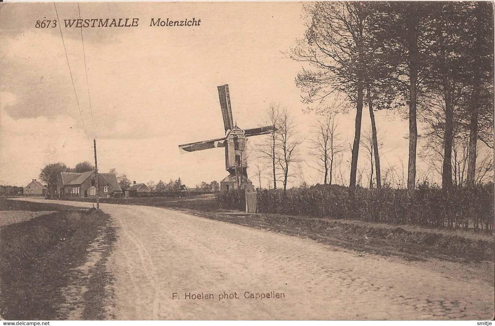 MALLE WESTMALLE 1918 ZICHT OP DE MOLEN EN BOERDERIJ HOEVE - HOELEN KAPELLEN 8673 - Malle