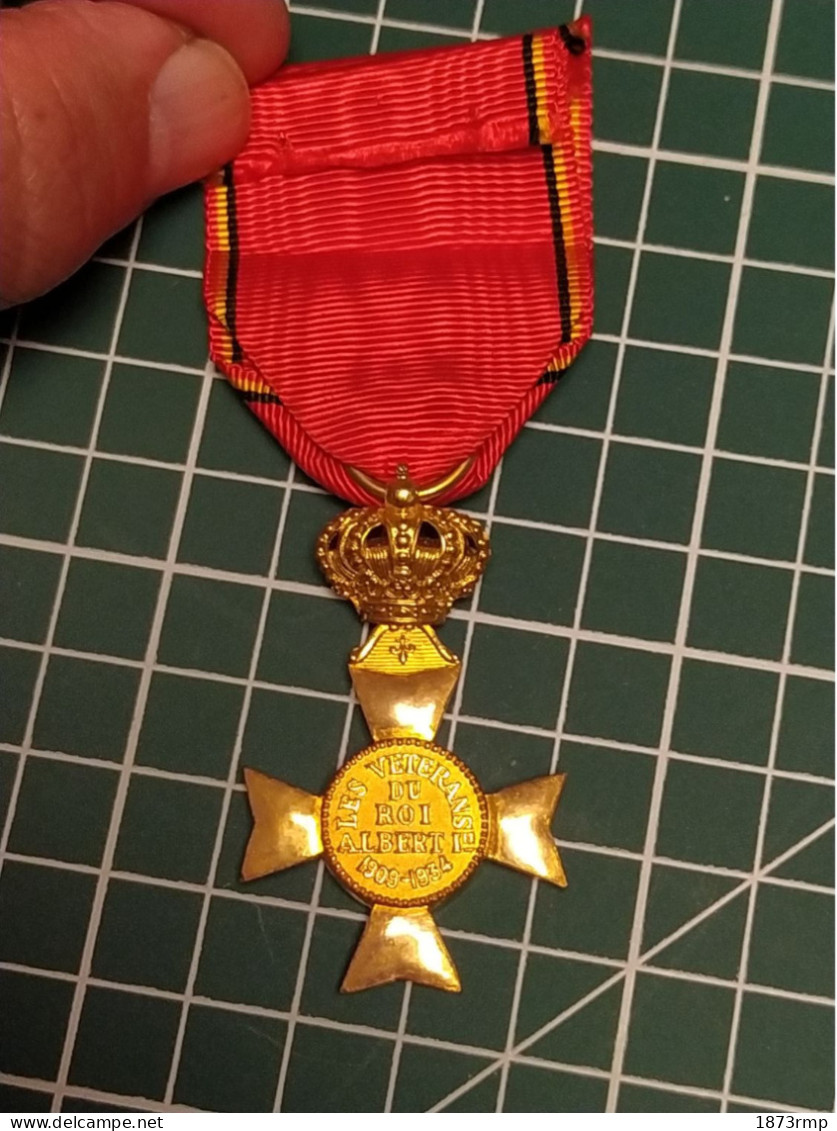 MEDAILLE CROIX DES VETERANS DU ROI ALBERT 1ER, BELGIQUE - Belgio