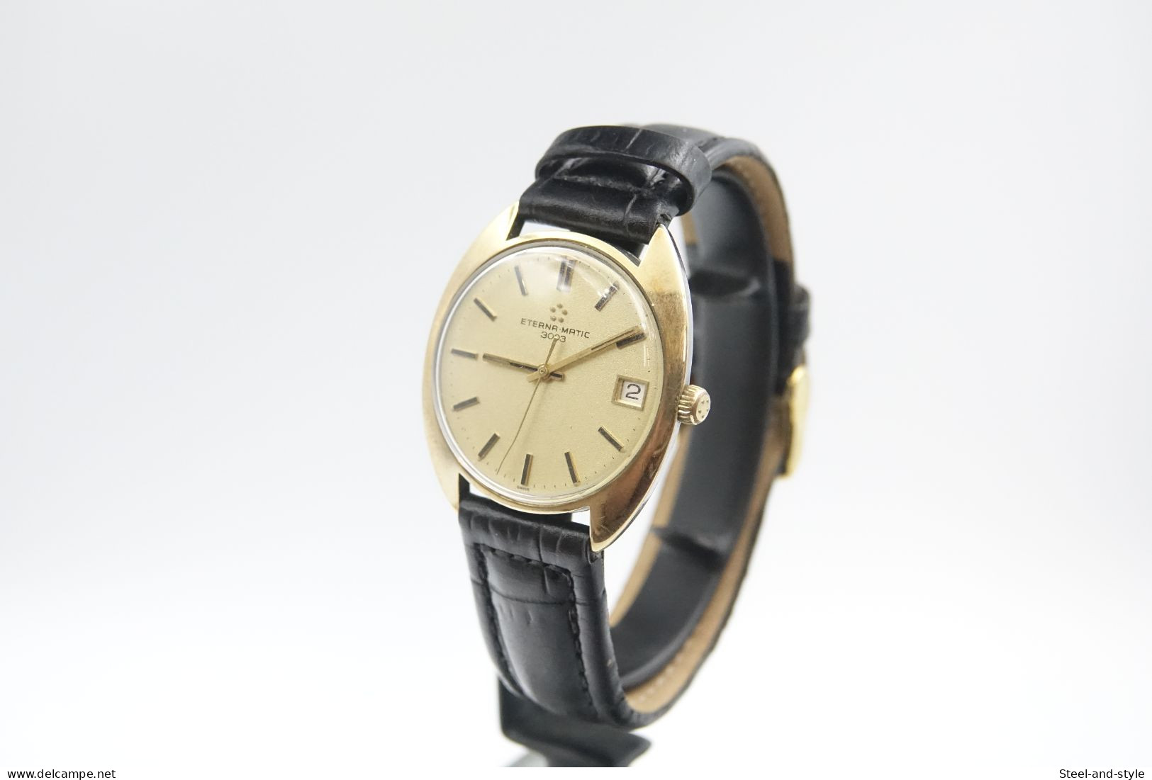 Watches : ETERNA-MATIC 3003 FLATLINE MEN - Original - Vintage - Running - Excelent Condition - Designeruhren